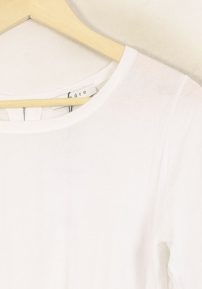 Pull Blanc - Taille S/36 de la marque Sandro | PARAD49196 - Vendu par Paradigme - Image 3