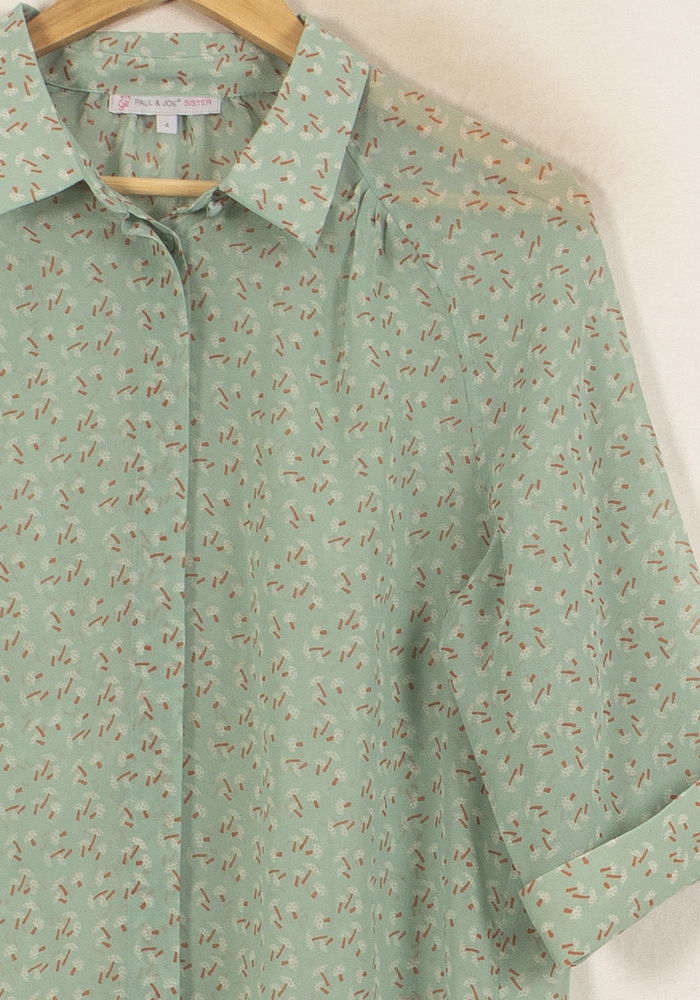 Chemise Verte et Orange - Taille XL/42 de la marque Paul & Joe Sister | PARAD53576 - Vendu par Paradigme - Image 3