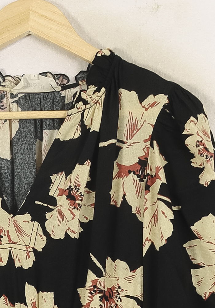 Robe Longue Noire et Beige - Taille S/36 de la marque ba&sh | PARAD52116 - Vendu par Paradigme - Image 3