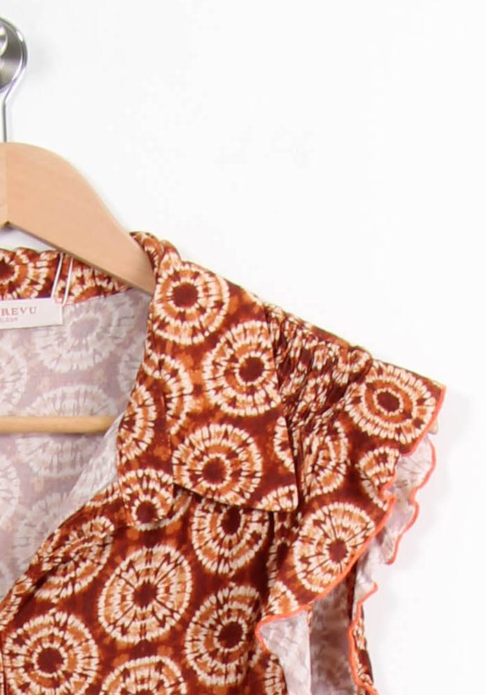 Blouse Sans Manches Marron et Beige - Taille M/38 de la marque Imprevu | PARAD64264 - Vendu par Paradigme - Image 3