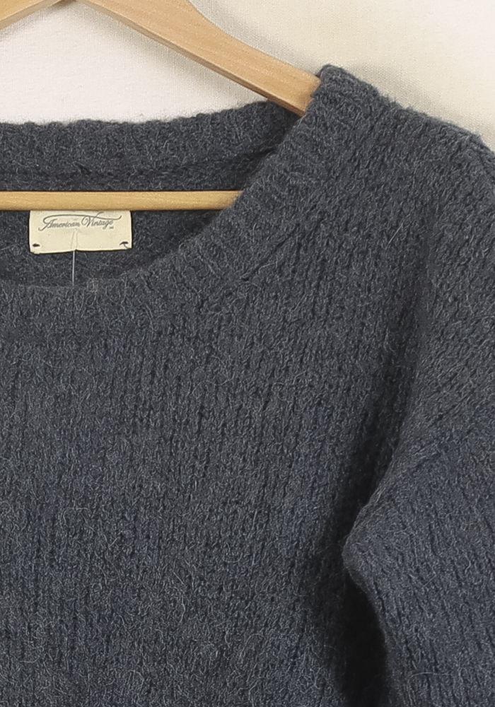 Pull Bleu - Taille S/36 de la marque American Vintage | PARAD69090 - Vendu par Paradigme - Image 3