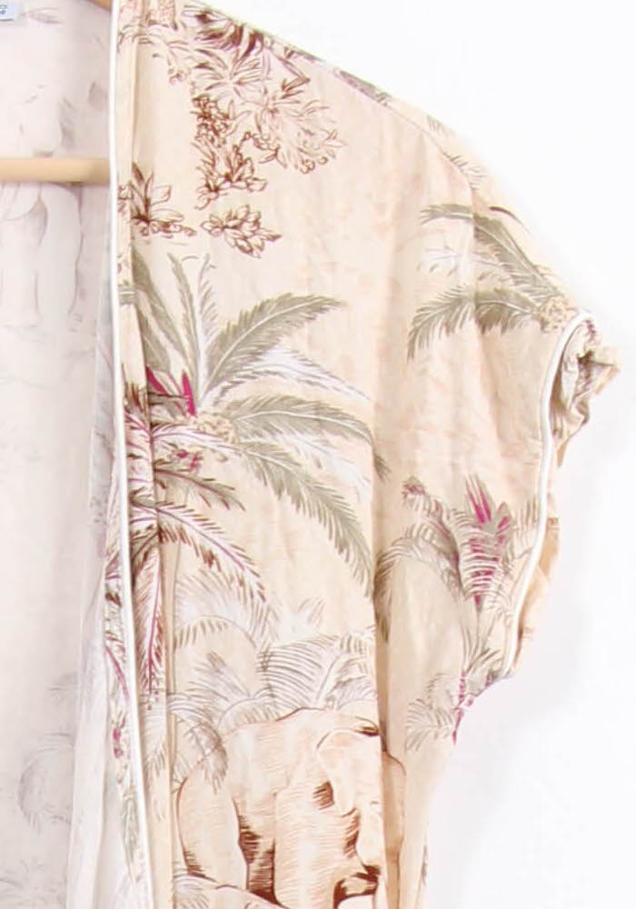 Robe Longue Beige et Rose - Taille L/40 de la marque La Fée Maraboutée | PARAD62724 - Vendu par Paradigme - Image 3