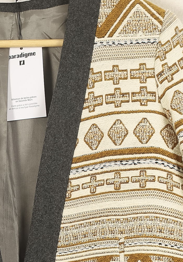Veste Beige et Gris - Taille S/36 de la marque Opullence | GLLM0091 - Vendu par Paradigme - Image 3