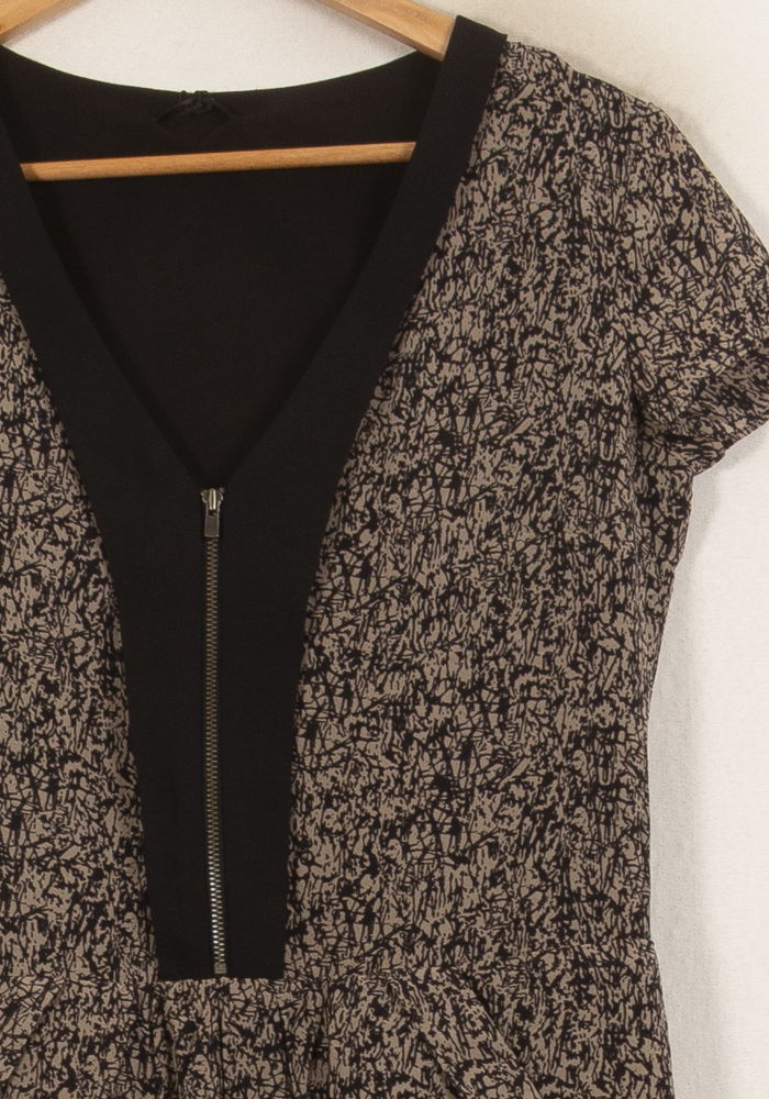 Robe Courte Noire et Beige - Taille XS/34 de la marque IKKS | PARAD45025 - Vendu par Paradigme - Image 3