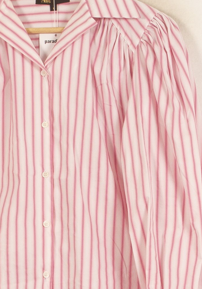 Chemise Rayée Rose et Blanche - Taille XS/34 de la marque Maje | PARAD63941 - Vendu par Paradigme - Image 3