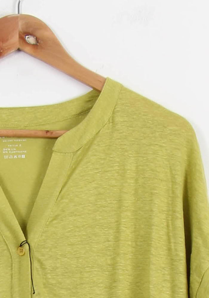 Robe longue verte/jaune - Taille M/38 de la marque Majestic Filatures | PARAD42532 - Vendu par Paradigme - Image 3