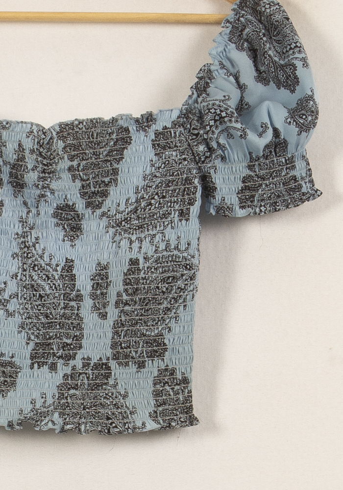 Top Bleu et Noir - Taille S/36 de la marque Sandro | PARAD46085 - Vendu par Paradigme - Image 3
