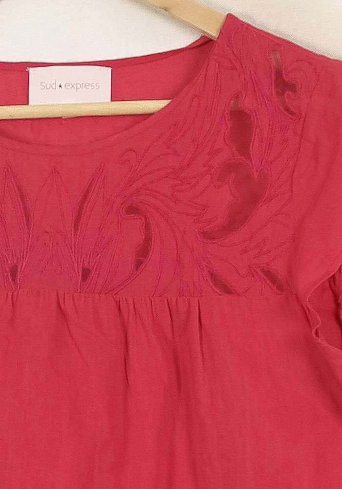 Blouse Rose - Taille M/38 de la marque Sud express | PARAD52746 - Vendu par Paradigme - Image 3