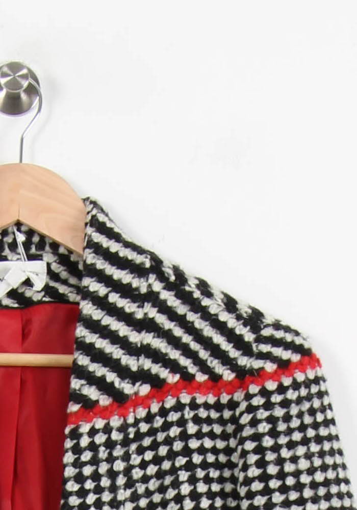 Manteau Noir Blanc et Rouge - Taille S/36 de la marque Maison 123 | PARAD65281 - Vendu par Paradigme - Image 3
