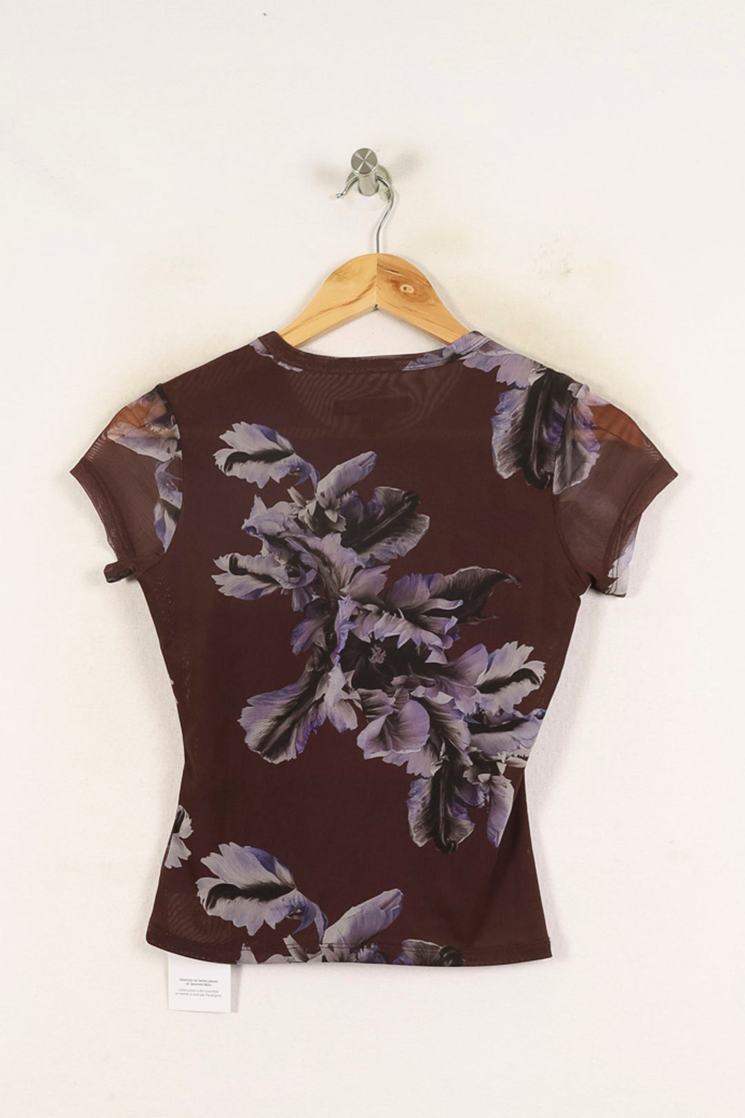 Tee-shirt Violet et Noir - Taille XS/34 de la marque All Saints | PARAD71718 - Vendu par Paradigme - Image 4
