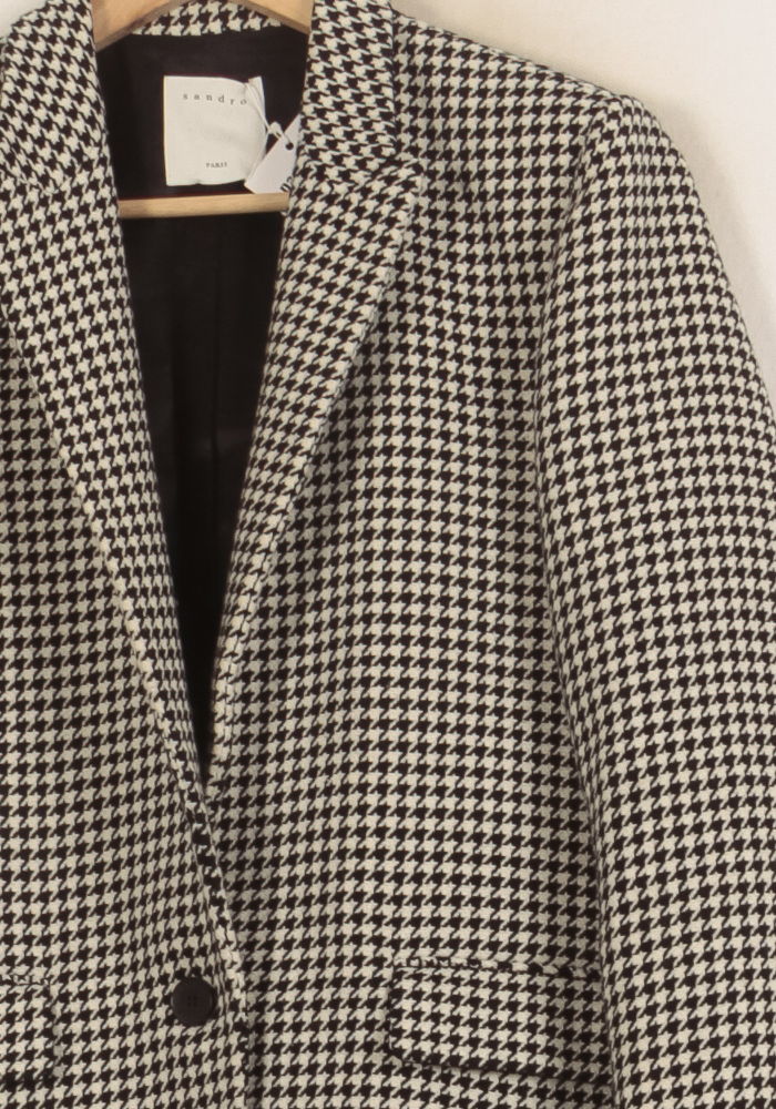 Blazer Noir et Blanc - Taille S/36 de la marque Sandro | PARAD63966 - Vendu par Paradigme - Image 3