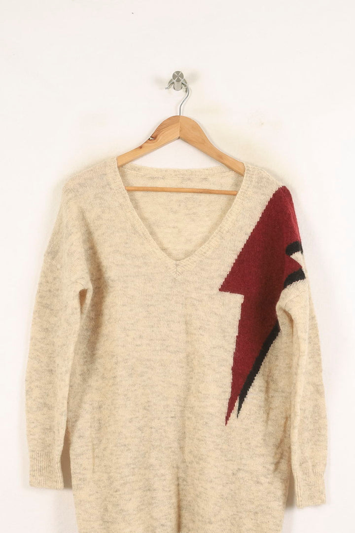 Pull Beige et Bordeaux - Taille S/36 de la marque Bérénice | PARAD73250 - Vendu par Paradigme - Image 2