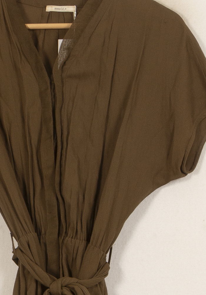 Robe Ceinturée Verte - Taille M/38 de la marque Sessùn | PARAD62365 - Vendu par Paradigme - Image 3