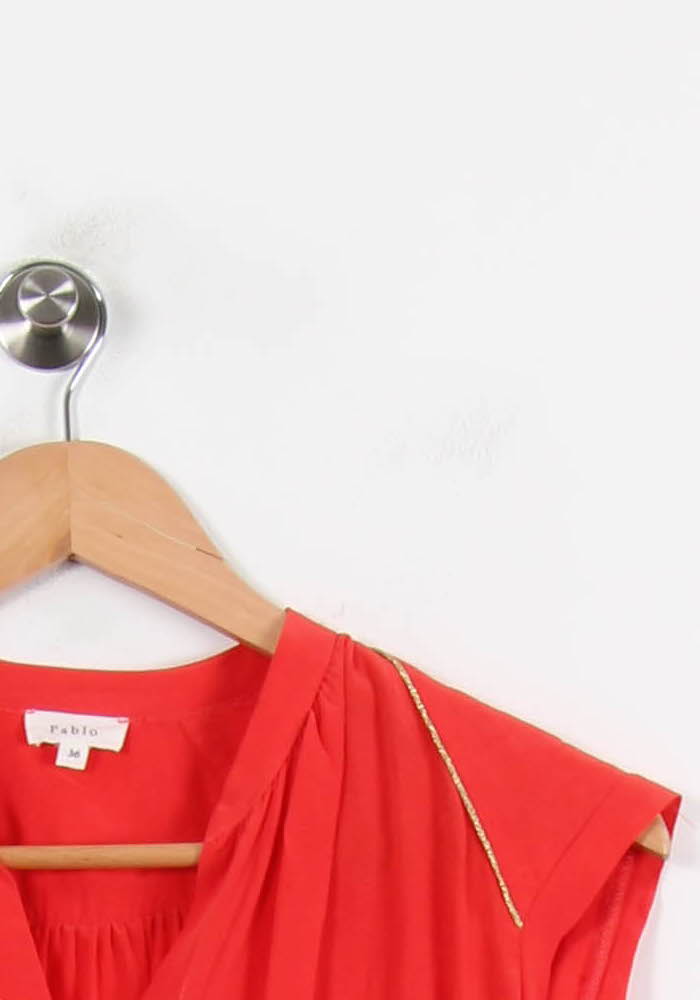 Blouse Rouge - Taille S/36 de la marque Pablo | PARAD69365 - Vendu par Paradigme - Image 3