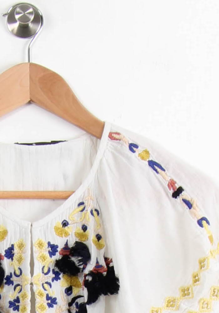 Blouse Blanche et Jaune - Taille M/38 de la marque Antik Batik | PARAD38293 - Vendu par Paradigme - Image 3