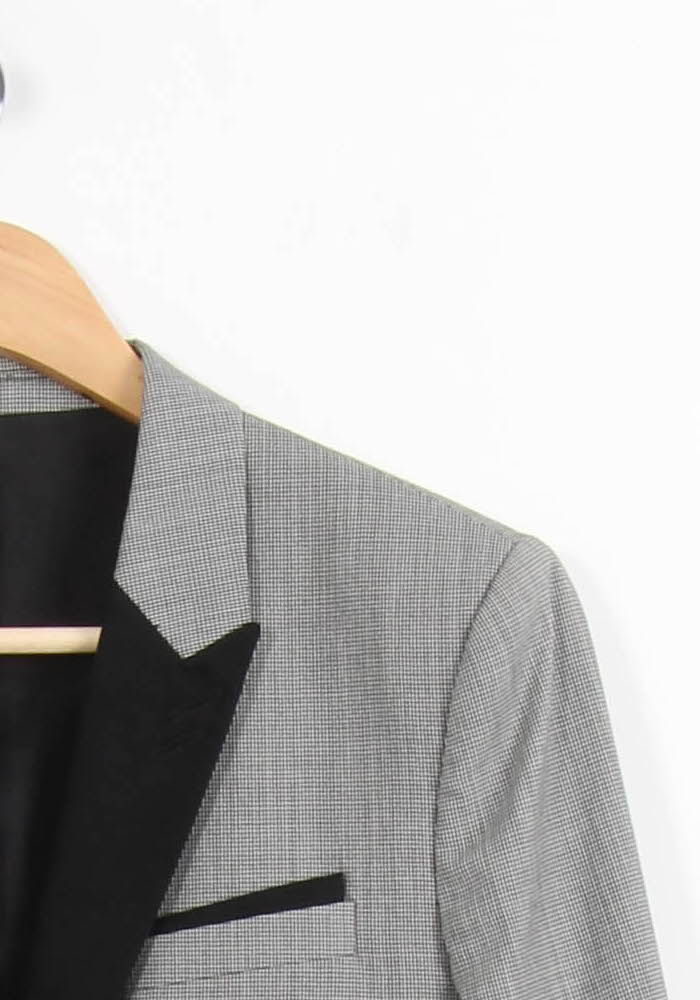 Veste De Smoking Grise Et Noire - Taille L/40 de la marque The Kooples | PARAD63811 - Vendu par Paradigme - Image 3