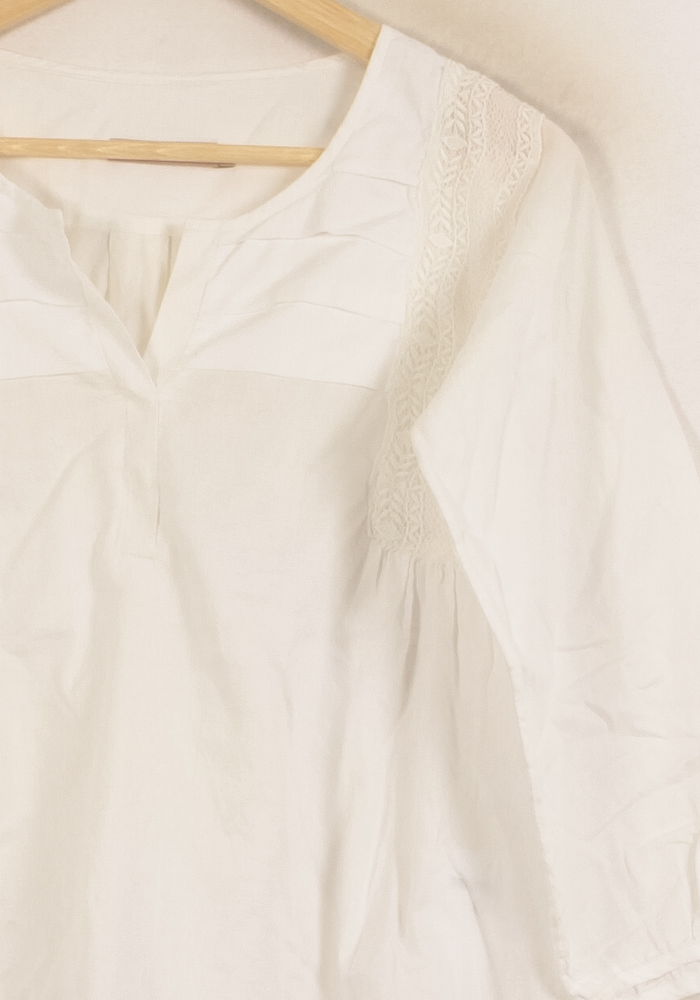 Blouse Blanche - Taille M/38 de la marque Sandro | PARAD53583 - Vendu par Paradigme - Image 3