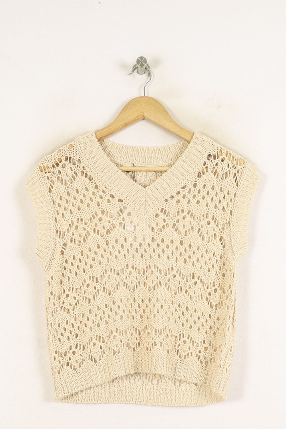 Gilet Sans Manches Beige - Taille S/36 de la marque La Fée Maraboutée | PARAD37284 - Vendu par Paradigme - Image 2