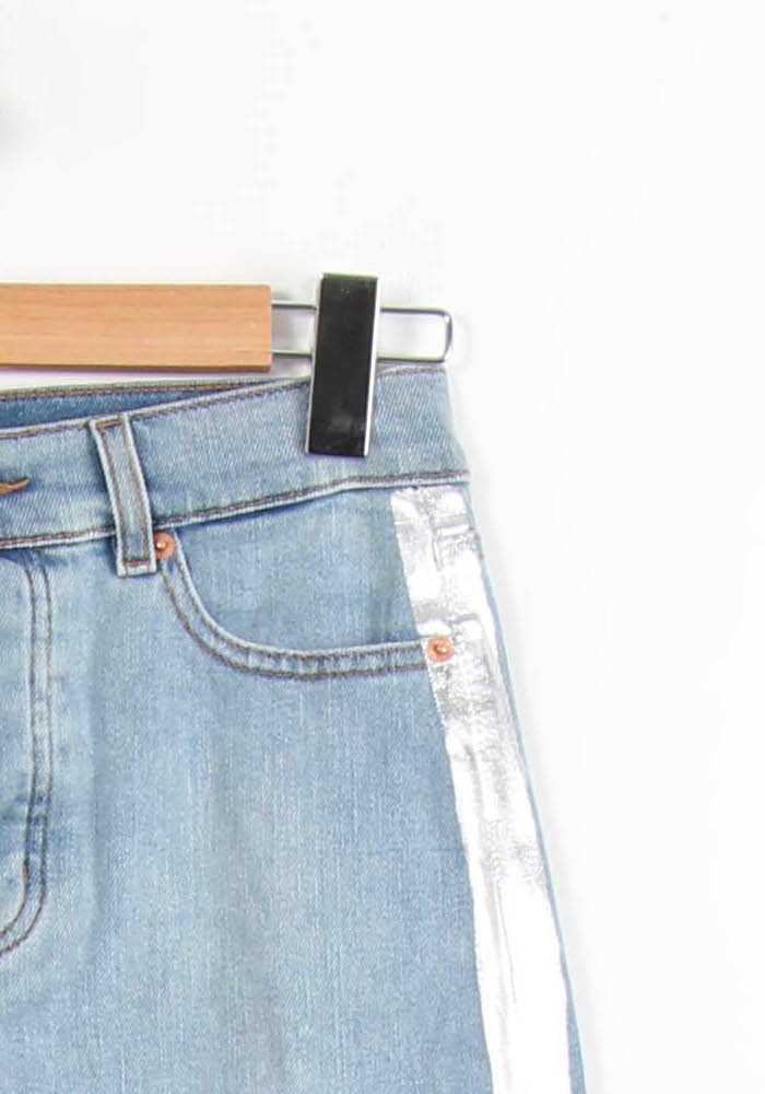 Jupe En Jean Bleu et Argenté - Taille XS/34 de la marque Zadig&Voltaire | PARAD53071 - Vendu par Paradigme - Image 3