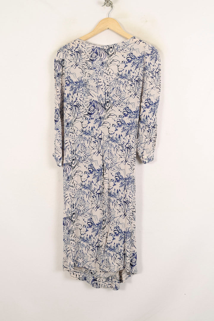 Robe Midi Bleu et Blanc - Taille L/40 de la marque Maje | PARAD71574 - Vendu par Paradigme - Image 4