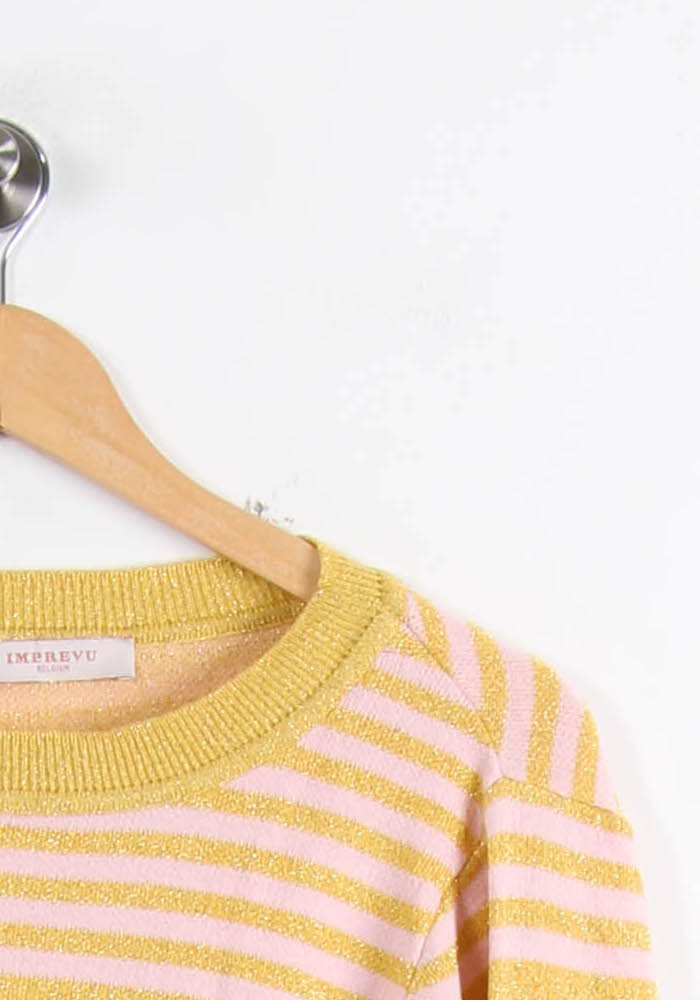 Pull Jaune et Rose - Taille S/36 de la marque Imprevu | PARAD66954 - Vendu par Paradigme - Image 3