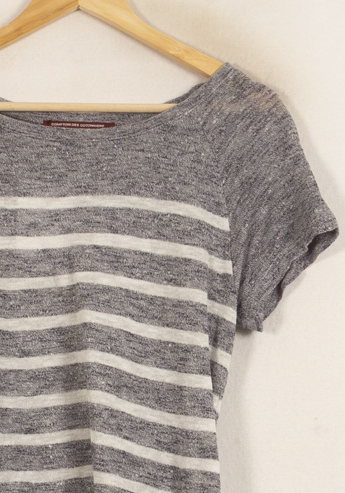 T-shirt Gris et Blanc - Taille M/38 de la marque Comptoir des Cotonniers | PARAD39738 - Vendu par Paradigme - Image 3