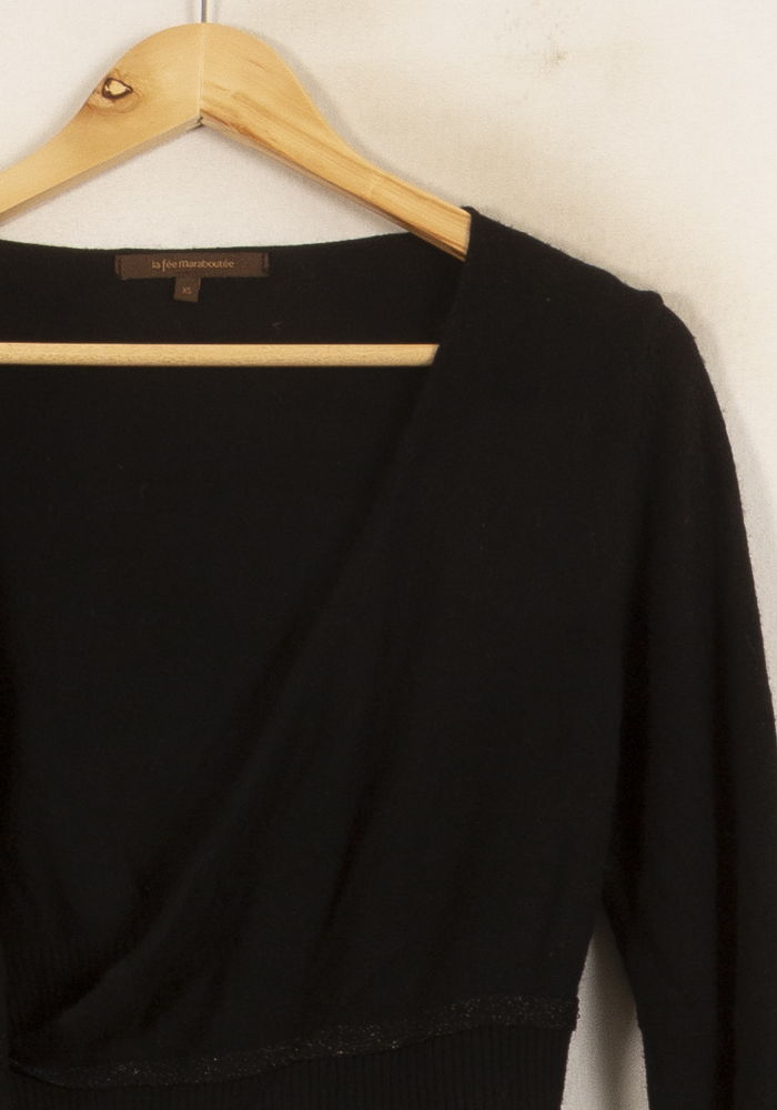 Cache-cœur Noir - Taille XS/34 de la marque La Fée Maraboutée | PARAD50126 - Vendu par Paradigme - Image 3