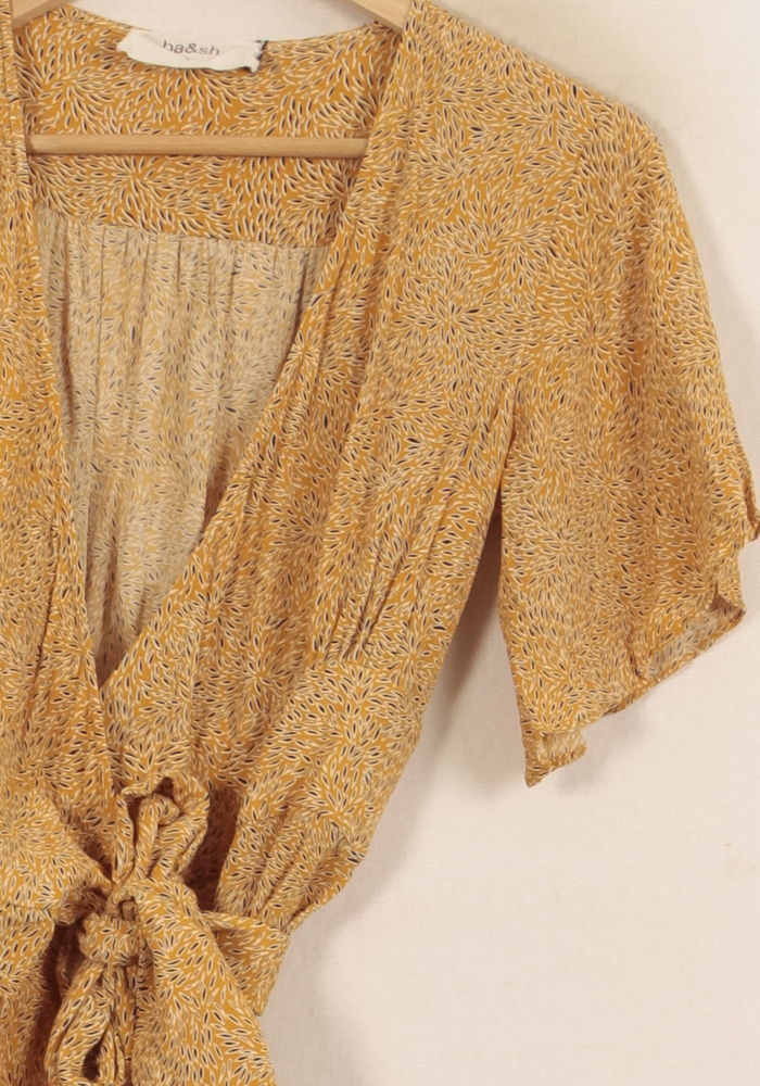 Robe Portefeuille Jaune - Taille S/36 de la marque ba&sh | RVLI0949 - Vendu par Paradigme - Image 3