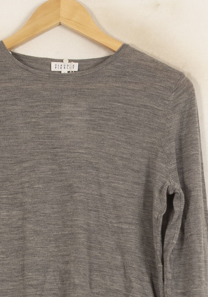 Pull Gris - Taille M/38 de la marque Claudie Pierlot | PARAD51480 - Vendu par Paradigme - Image 3