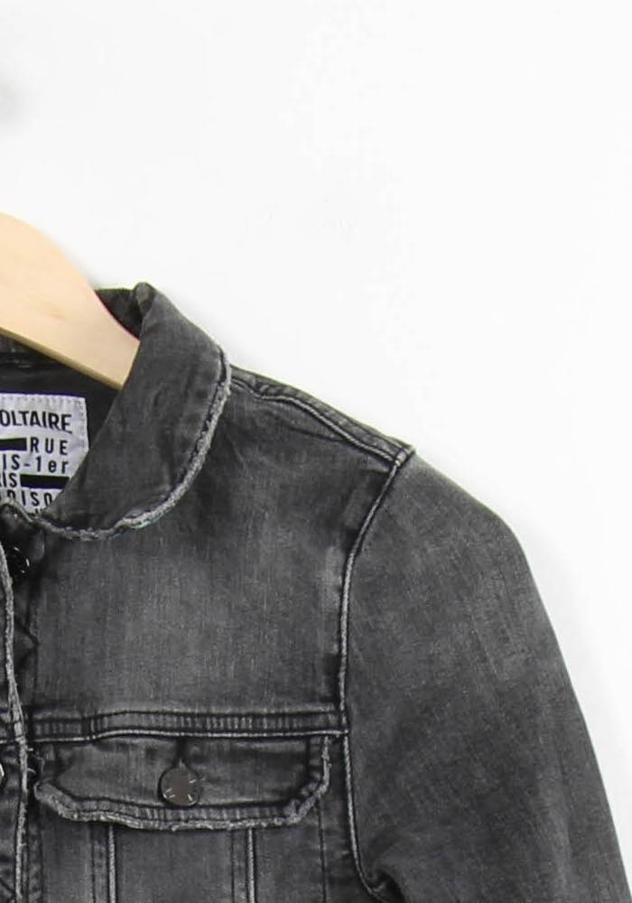 Veste En Jean Noire - Taille XS/34 de la marque Zadig&Voltaire | PARAD53083 - Vendu par Paradigme - Image 3