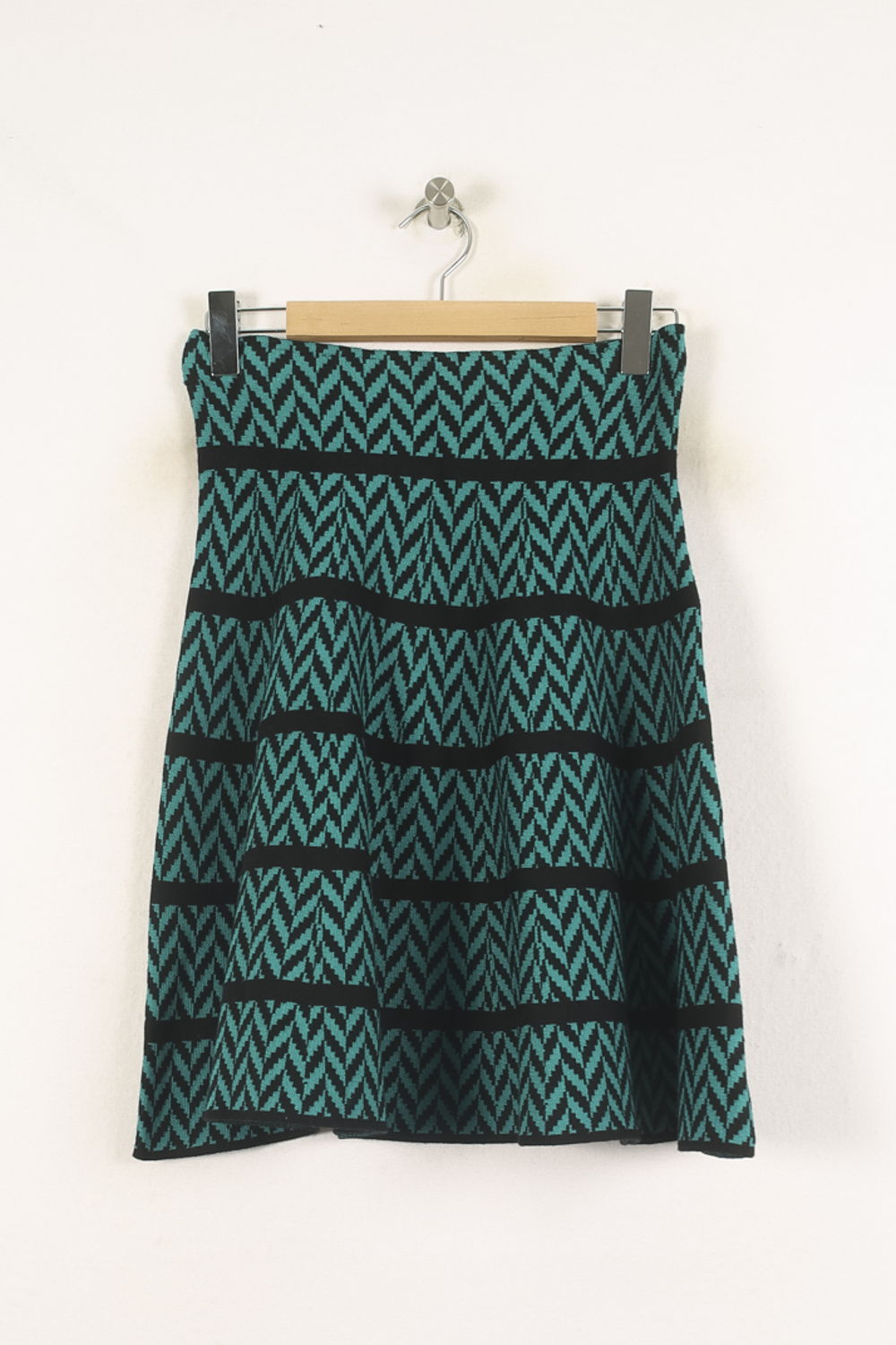 Jupe Midi Verte et Noire - Taille M/38 de la marque Derhy | PARAD56358 - Vendu par Paradigme - Image 2