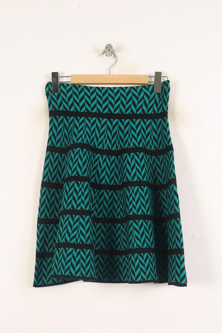 Jupe Midi Verte et Noire - Taille M/38 de la marque Derhy | PARAD56358 - Vendu par Paradigme - Image 2