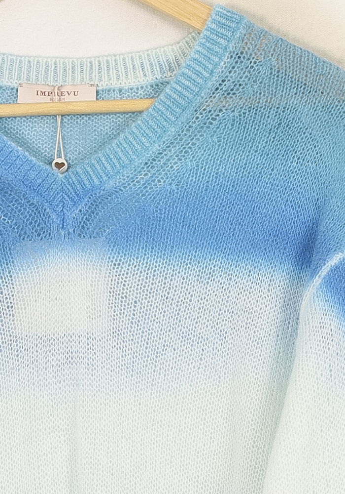 Pull Bleu et Blanc - Taille XS/34 de la marque Imprevu | PARAD33957 - Vendu par Paradigme - Image 3