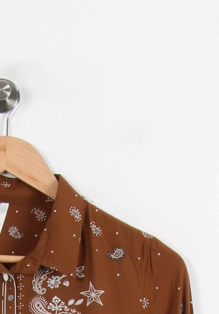 Chemise Marron et Blanche - Taille XS/34 de la marque I.Code | PARAD67339 - Vendu par Paradigme - Image 3