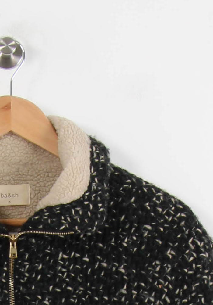 Veste Noire et Beige - Taille XS/34 de la marque ba&sh | PARAD67060 - Vendu par Paradigme - Image 3