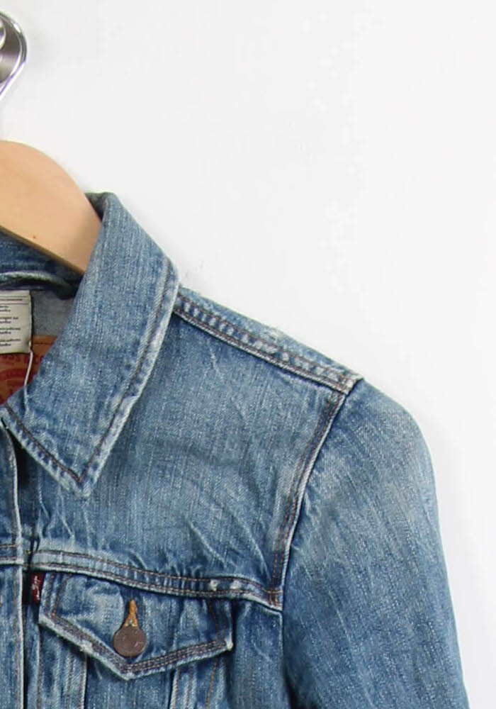 Veste en Jean Bleue - Taille XS/34 de la marque Levi's | PARAD64239 - Vendu par Paradigme - Image 3