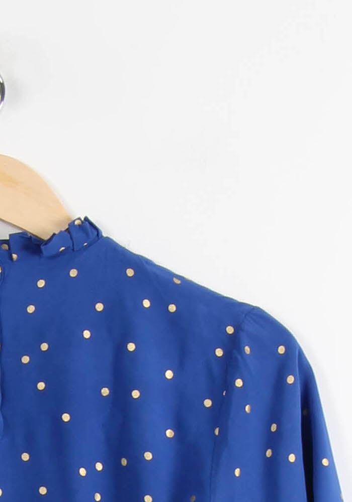 Blouse Bleue à Pois Blancs - Taille M/38 de la marque Karl Marc John | PARAD65090 - Vendu par Paradigme - Image 3