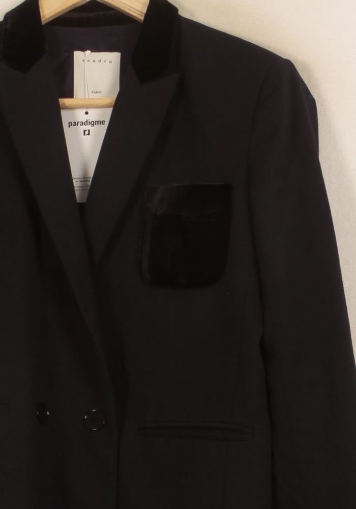 Blazer Bleu - Taille S/36 de la marque Sandro | PARAD63981 - Vendu par Paradigme - Image 3