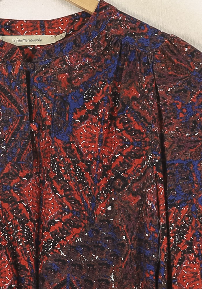 Blouse Rouge et Bleue - Taille S/36 de la marque La Fée Maraboutée | PARAD69118 - Vendu par Paradigme - Image 3
