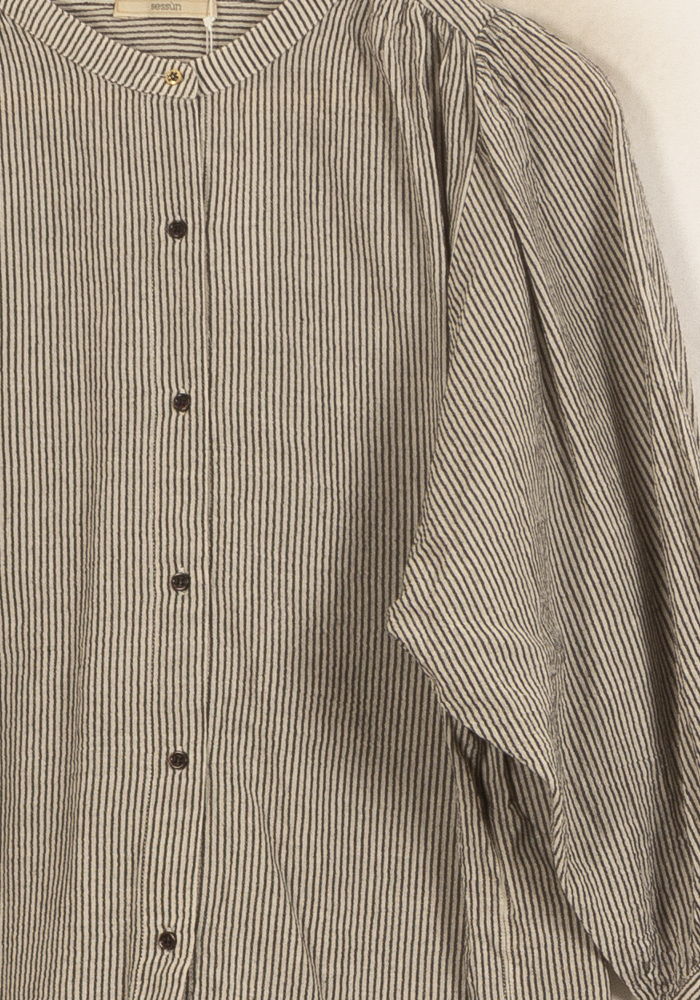 Blouse Beige et Noire - Taille S/36 de la marque Sessùn | PARAD63116 - Vendu par Paradigme - Image 3