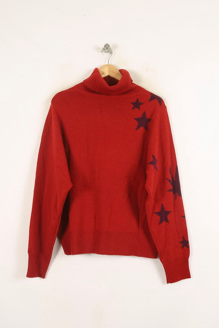 Pull Col Roulé Rouge et Noir - Taille S/36 de la marque Bérénice | PARAD73262 - Vendu par Paradigme - Image 2