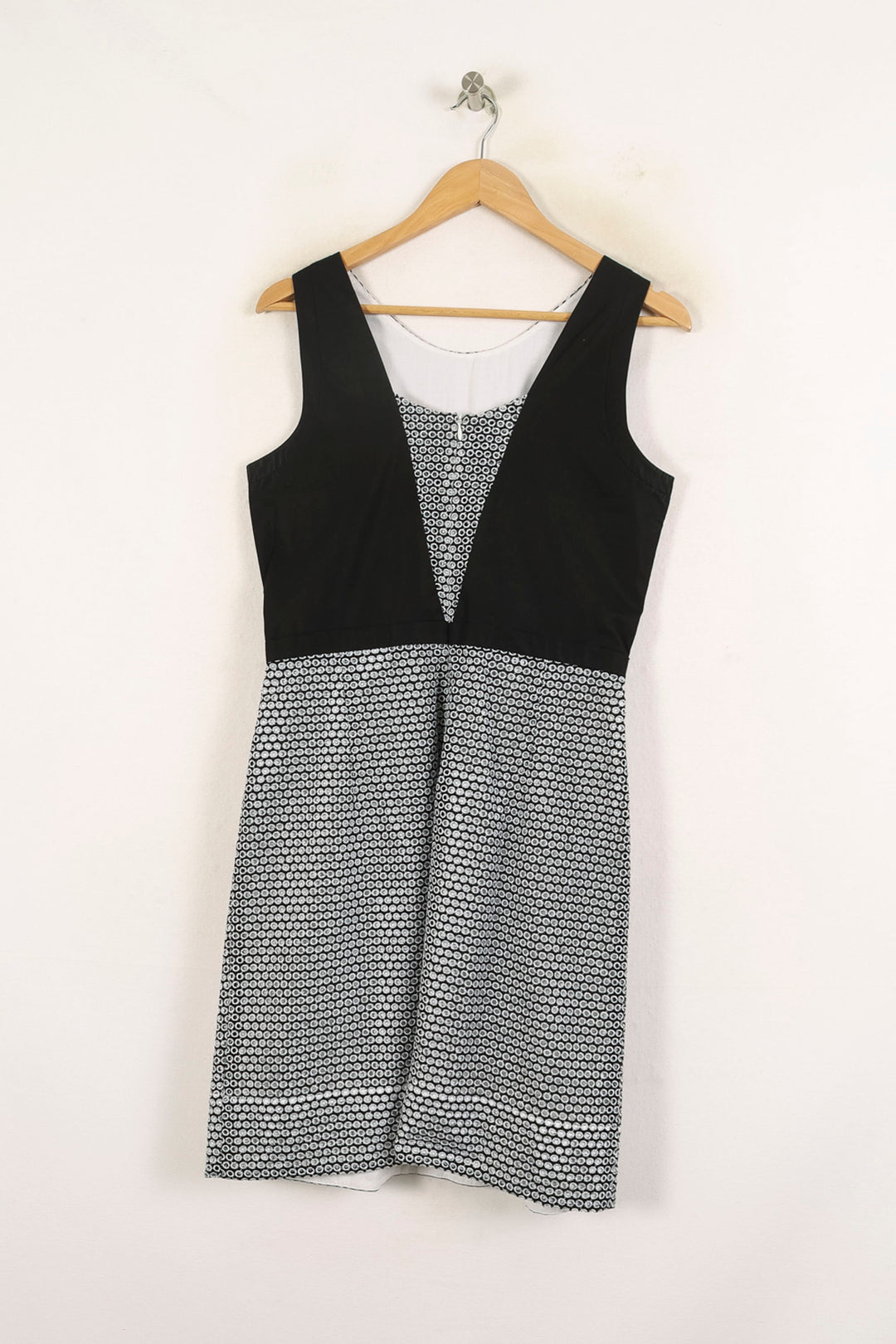 Robe Sans Manches Noire et Blanche - Taille M/38 de la marque Claudie Pierlot | PARAD71576 - Vendu par Paradigme - Image 4