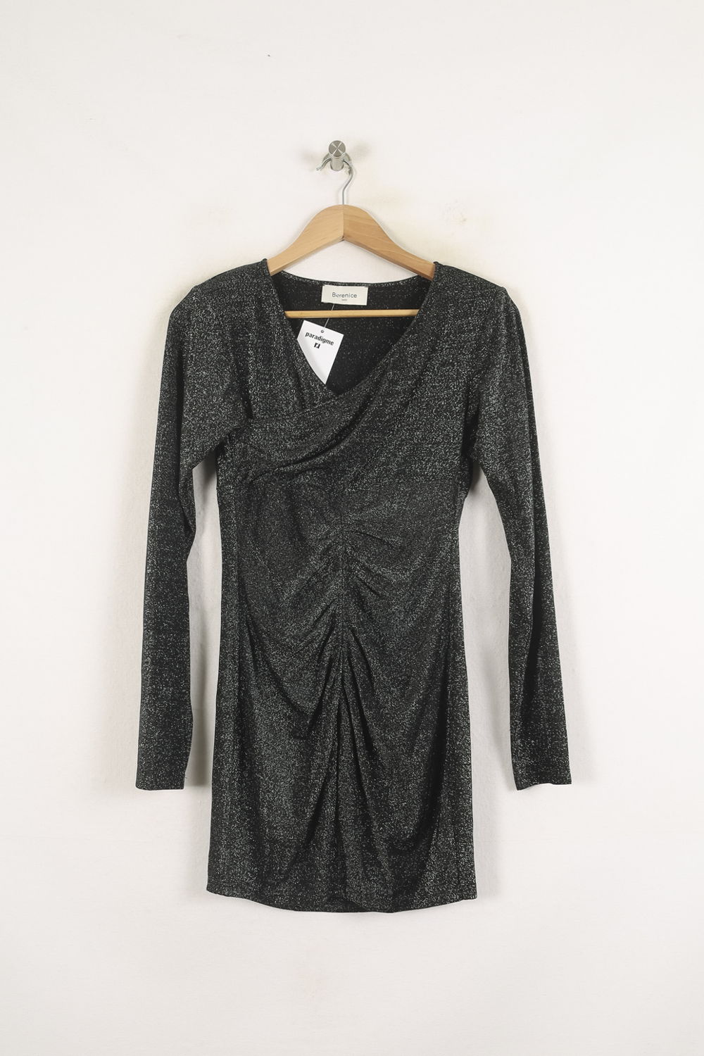 Robe Drappée Noire - Taille S/36 de la marque Bérénice | PARAD73312 - Vendu par Paradigme - Image 2