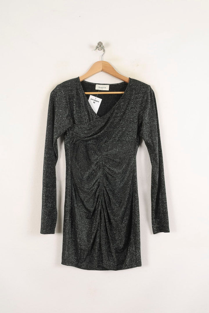 Robe Drappée Noire - Taille S/36 de la marque Bérénice | PARAD73312 - Vendu par Paradigme - Image 2
