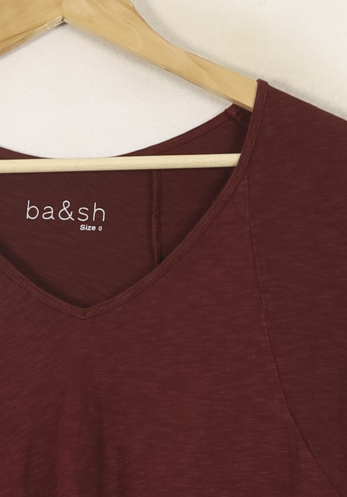 Tshirt Bordeaux - Taille XS/34 de la marque ba&sh | PARAD67851 - Vendu par Paradigme - Image 3