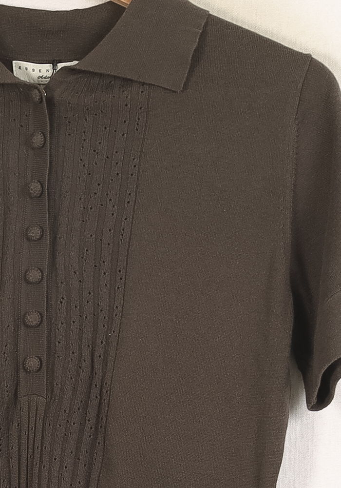 Polo Marron - Taille L/40 de la marque Essentiel Antwerp | PARAD35559 - Vendu par Paradigme - Image 3