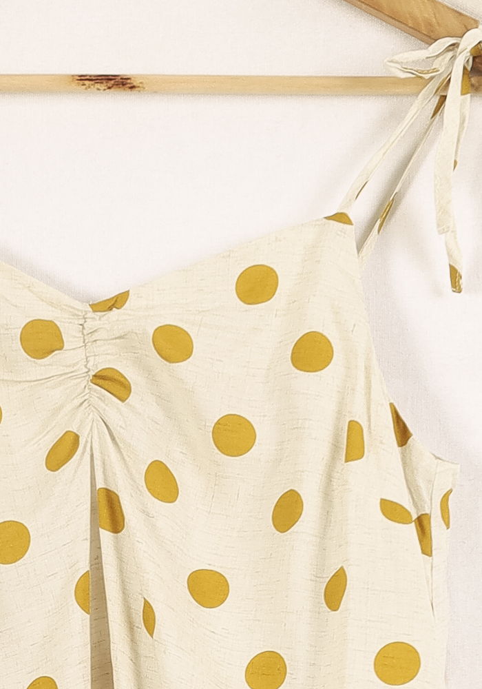 Robe À Bretelles Beige et Jaune - Taille S/36 de la marque Karl Marc John | PARAD50468 - Vendu par Paradigme - Image 3