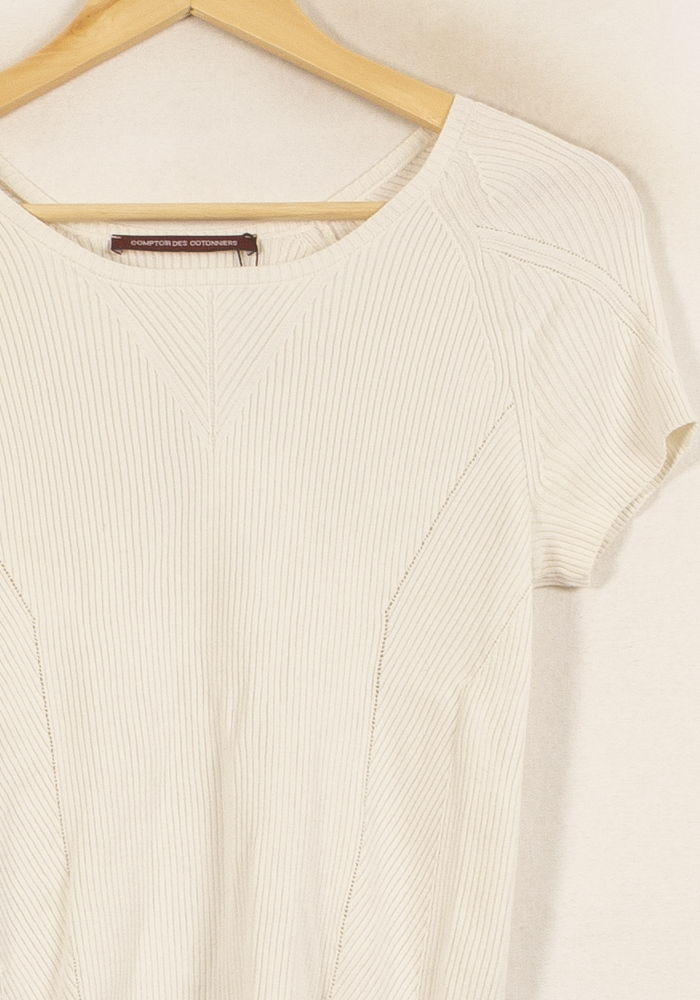 Pull Blanc - Taille XS/34 de la marque Comptoir des Cotonniers | PARAD45017 - Vendu par Paradigme - Image 3