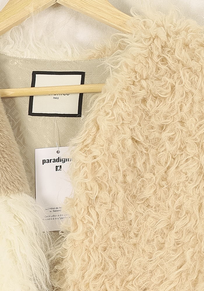 Manteau Beige et Blanc - Taille S/36 de la marque Bérénice | PARAD67571 - Vendu par Paradigme - Image 3