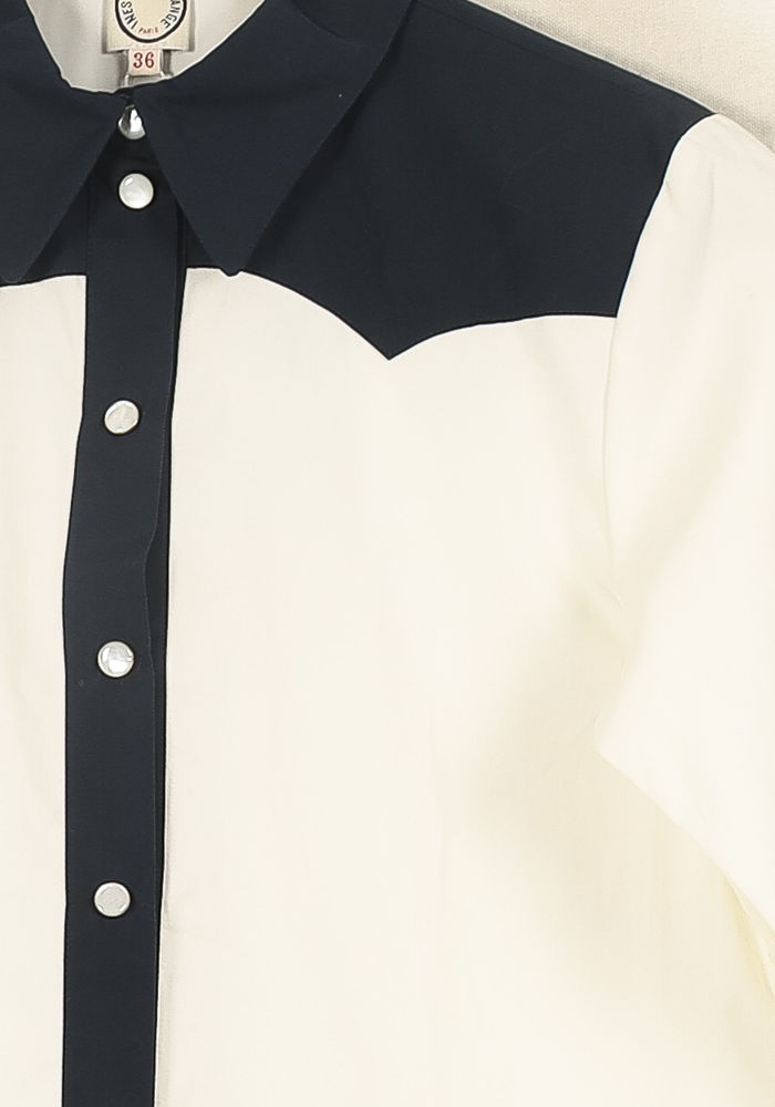 Chemise Blanche et Noire - Taille S/36 de la marque Ines de la Fressange Paris | PARAD67854 - Vendu par Paradigme - Image 3